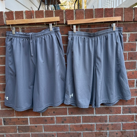 Under Armour Other - Under Armour Lot of 2 Gray Grey Loose Athletic Gym Shorts Size Large Men’s